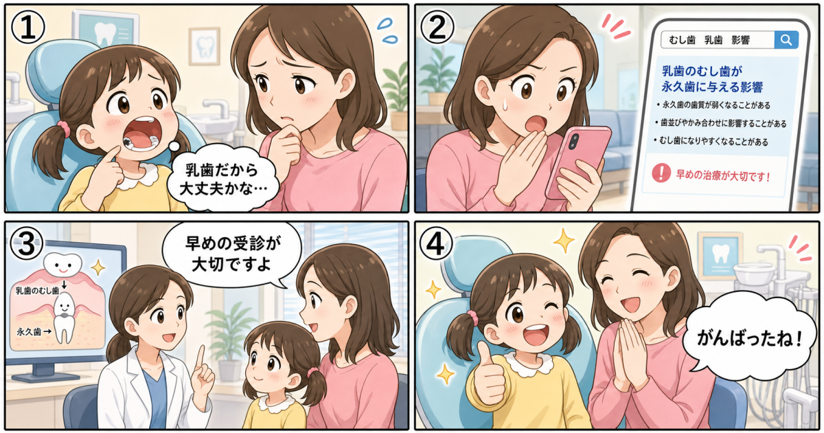 乳歯のむし歯放置は永久歯に悪影響？怖がる子供も安心な治療法
