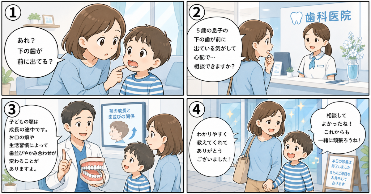 子どもの受け口はなぜ起こる？主な原因と受診の目安・家庭の対処法