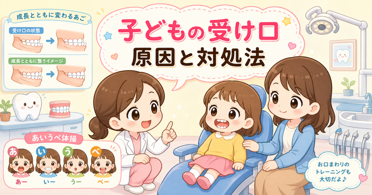 子どもの受け口はなぜ起こる？主な原因と受診の目安・家庭の対処法